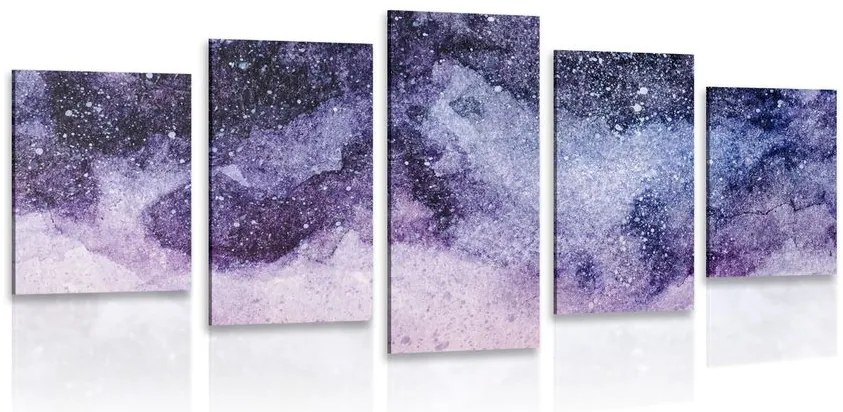 Quadri 5 pezzi – Astrazione del cielo notturno
