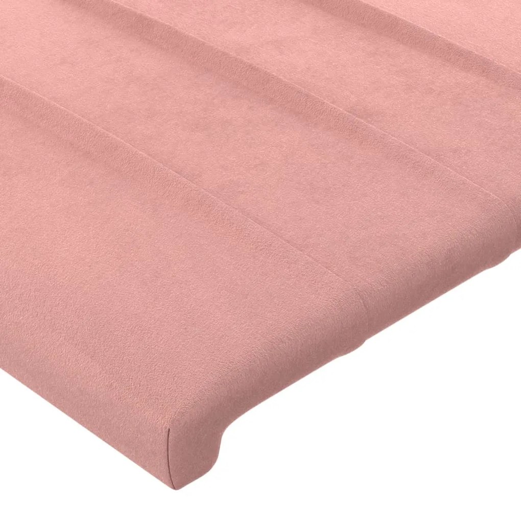 Testiere 2 pz rosa 100x5x78/88 cm in velluto