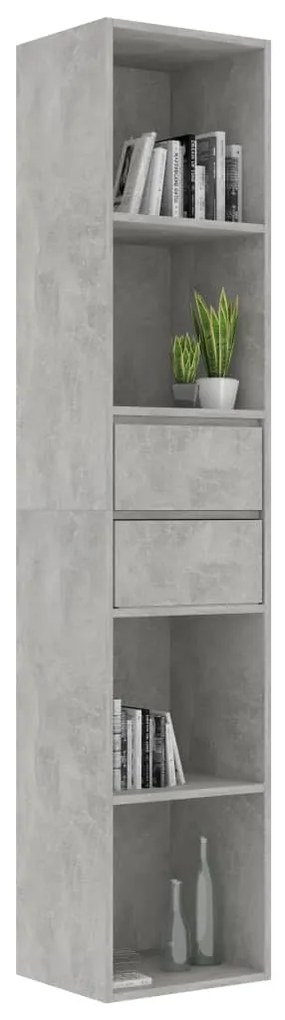 Libreria grigio cemento 36x30x171 cm in truciolato