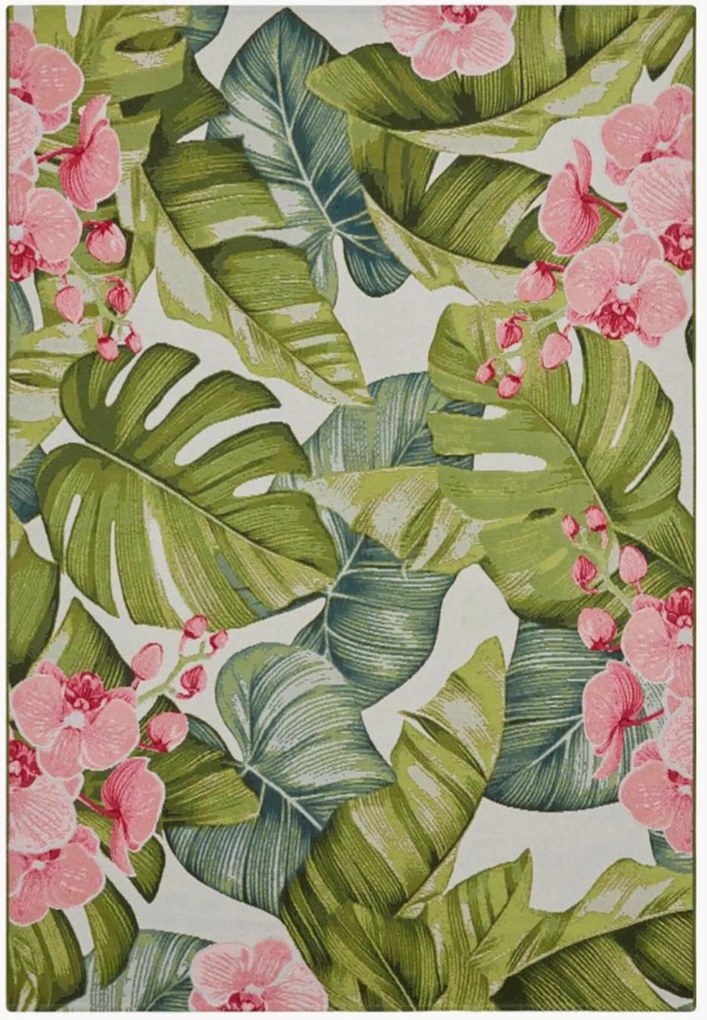 Tappeto a pelo corto da interno-esterno Flair Tropical
