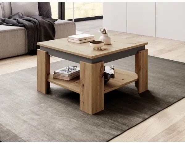 Tavolino da salotto OLAF rovere artisan/antracite