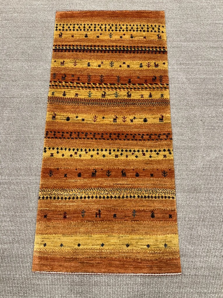 Loribaft Tappeto persiano 150 x 70 Giallo (Iran) Annodato A Mano
