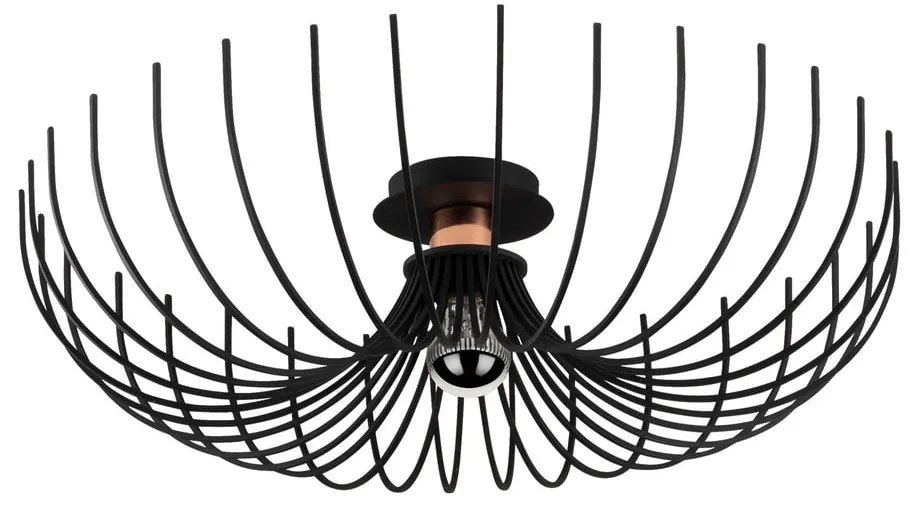 Plafoniera nera con paralume in metallo ø 56 cm Aspendos – Opviq lights