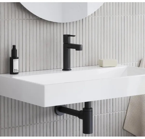 Ravak X070181 - Miscelatore per lavabo PURI 19,1 cm nero