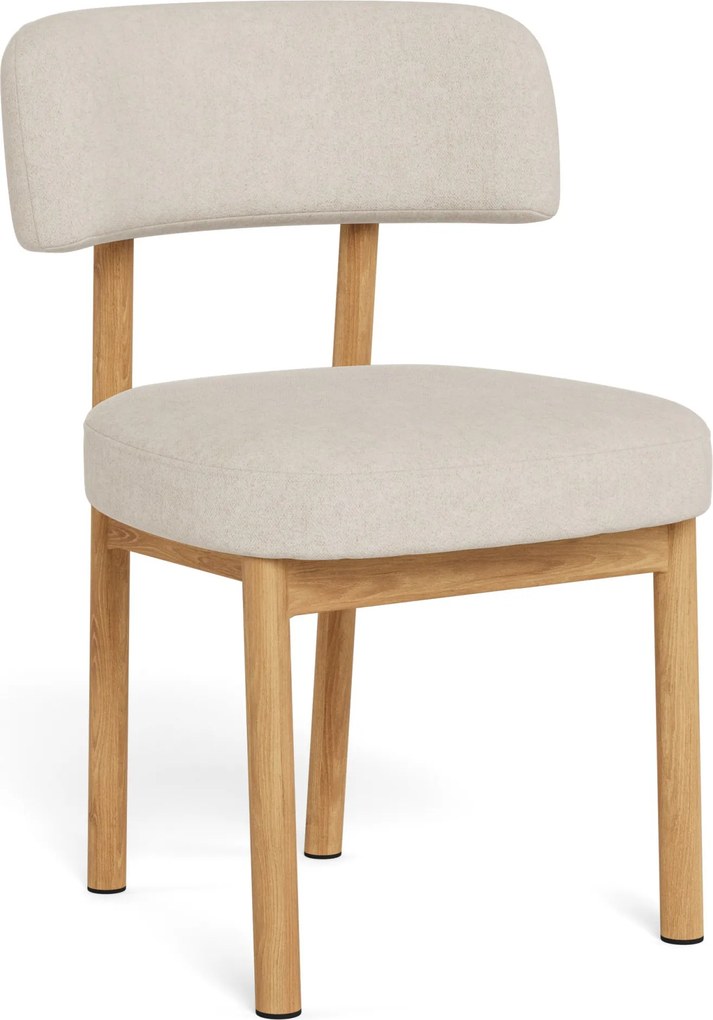 Sedia imbottita TORAY Beige (Apia 453) / struttura rovere naturale