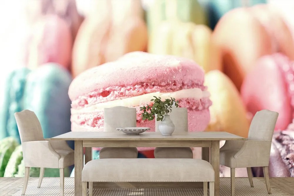 Carta da parati autoadesiva – Macarons colorati