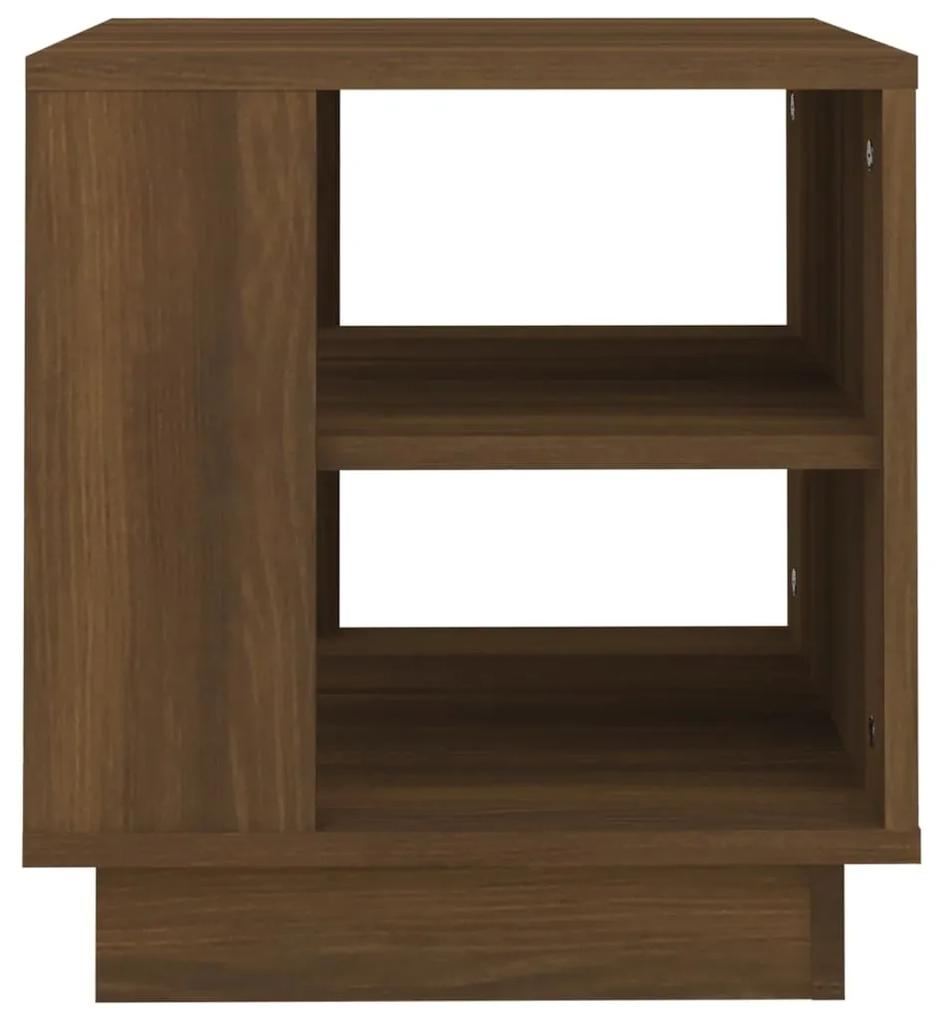 Tavolino da salotto rovere marrone 40x40x43cm legno multistrato
