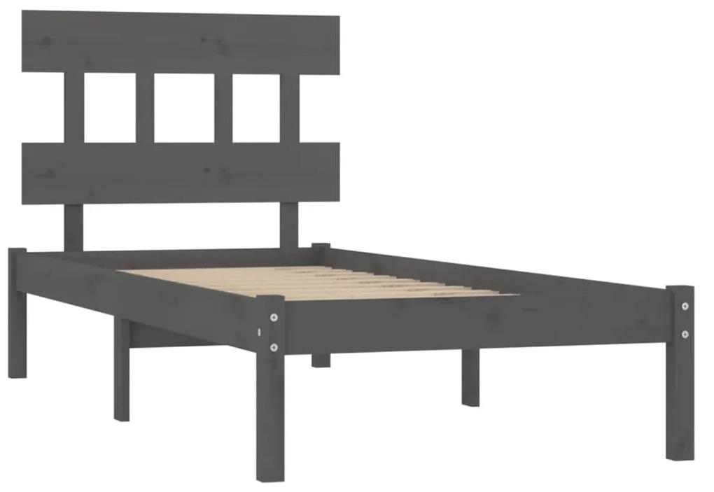 Giroletto grigio in legno massello 90x200 cm