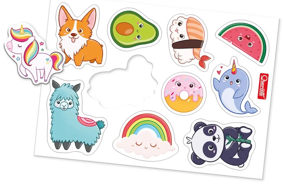 Lavagna magnetica bifacciale con lettere e numeri - 58 magneti