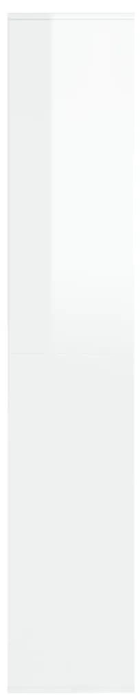 Scarpiera Bianco Lucido 54x34x183 cm in Truciolato