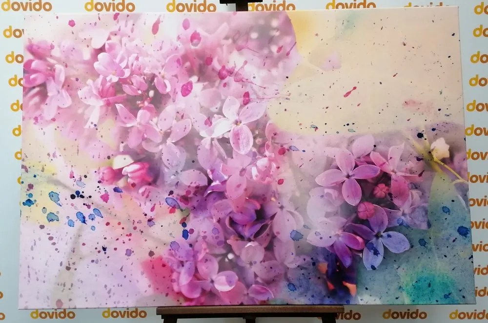 Stampa su tela – Ramo fiorito rosa