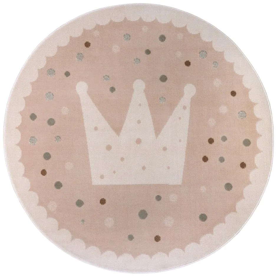 Tappeto beige per bambini ø 100 cm Crown - Hanse Home