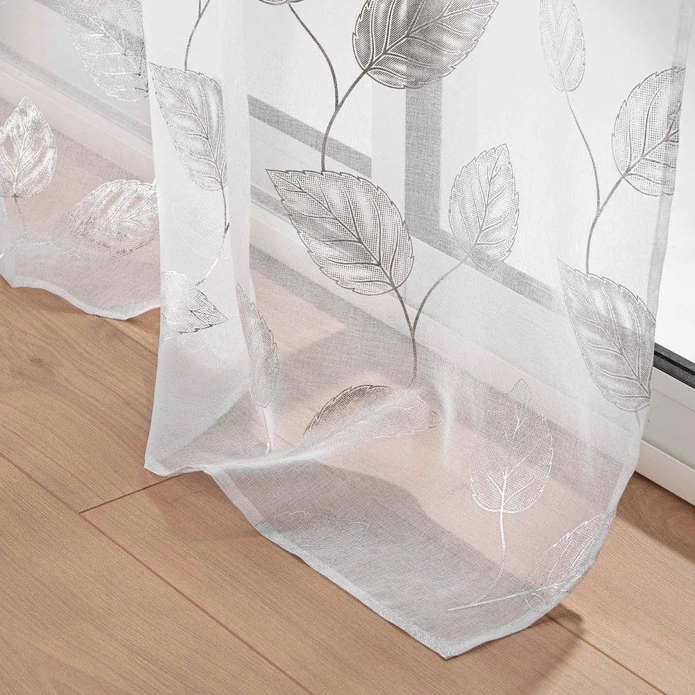 Tenda in bianco e argento 140x280 cm Edelia - douceur d'intérieur