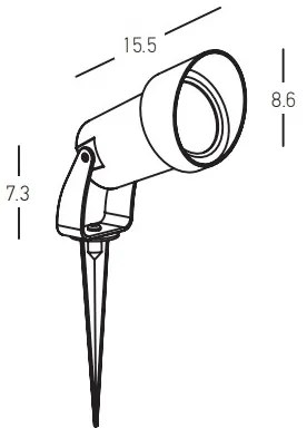 Zambelis E310 - Lampada da esterno 1xGU10/7W/230V IP54