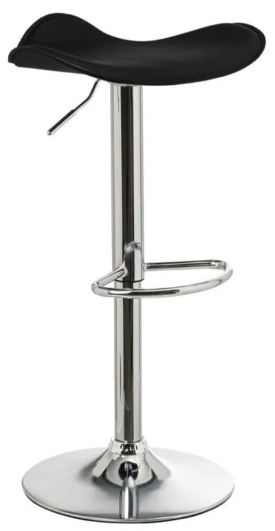 Set di sedie da bar nera in imbottito con altezza regolabile 2 pz (altezza della seduta 73 cm) – Casa Selección