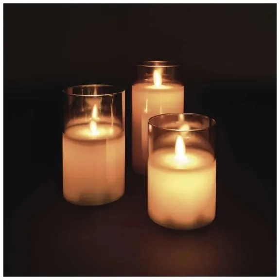 Set da 3 candele LED/6xAA