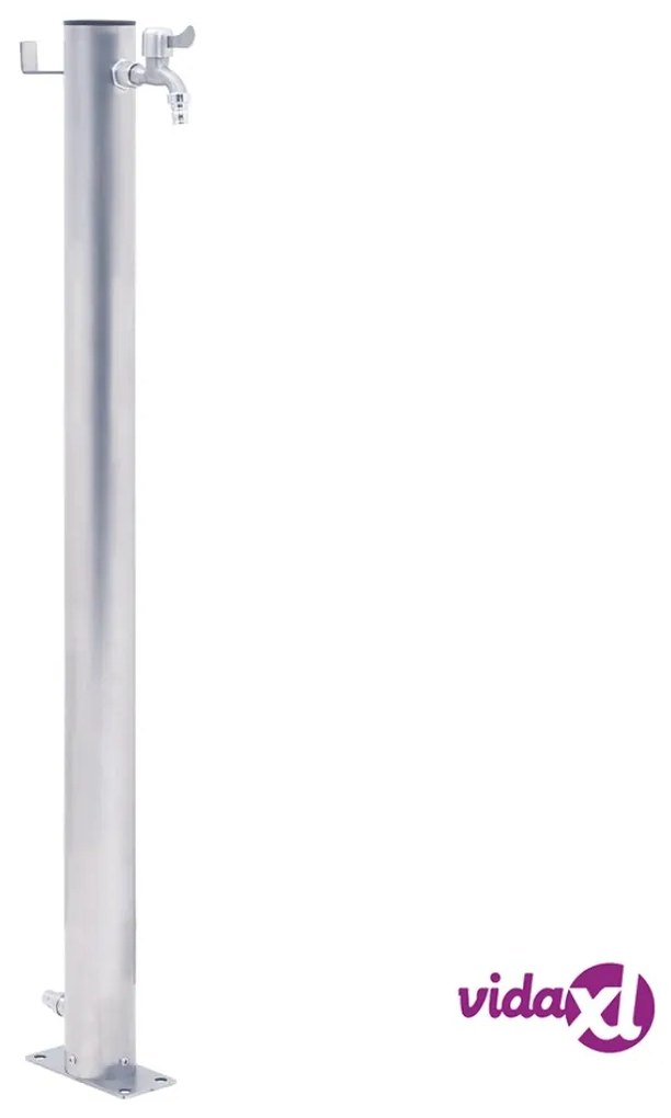 vidaXL Colonna d'Acqua da Giardino 100 cm Acciaio Inox Rotonda