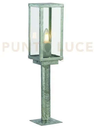 Pali per esterni box ii - metallo argentato zincato e vetro