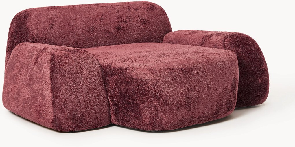 Poltrona lounge XL in teddy bouclé Wolke