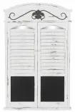Specchio da parete DKD Home Decor Specchio Nero Legno Finestre Bianco (60 x 7 x 94 cm)