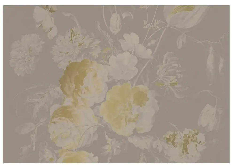 KEK Amsterdam Wandbild Golden Age Flowers Gold 12 - XL