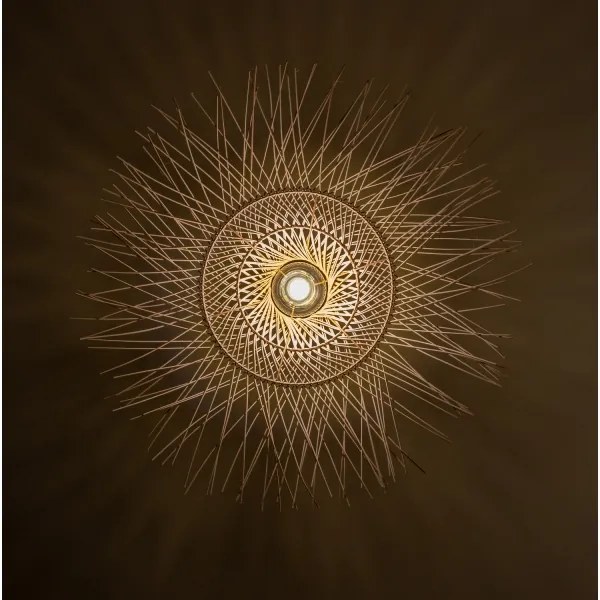 Brilagi - Lampadario LED a sospensione con cavo CERIA BOHO 1xE27/40W/230V Ø 100 cm in bambù