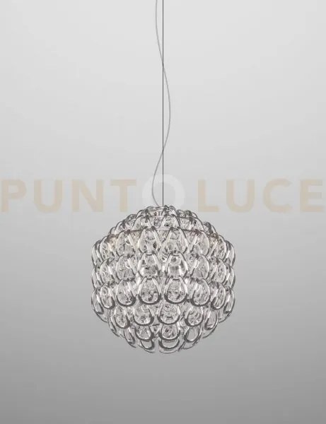 Giogali sospensione 50 cristallo argento e cromo lucido 3 luci atta...