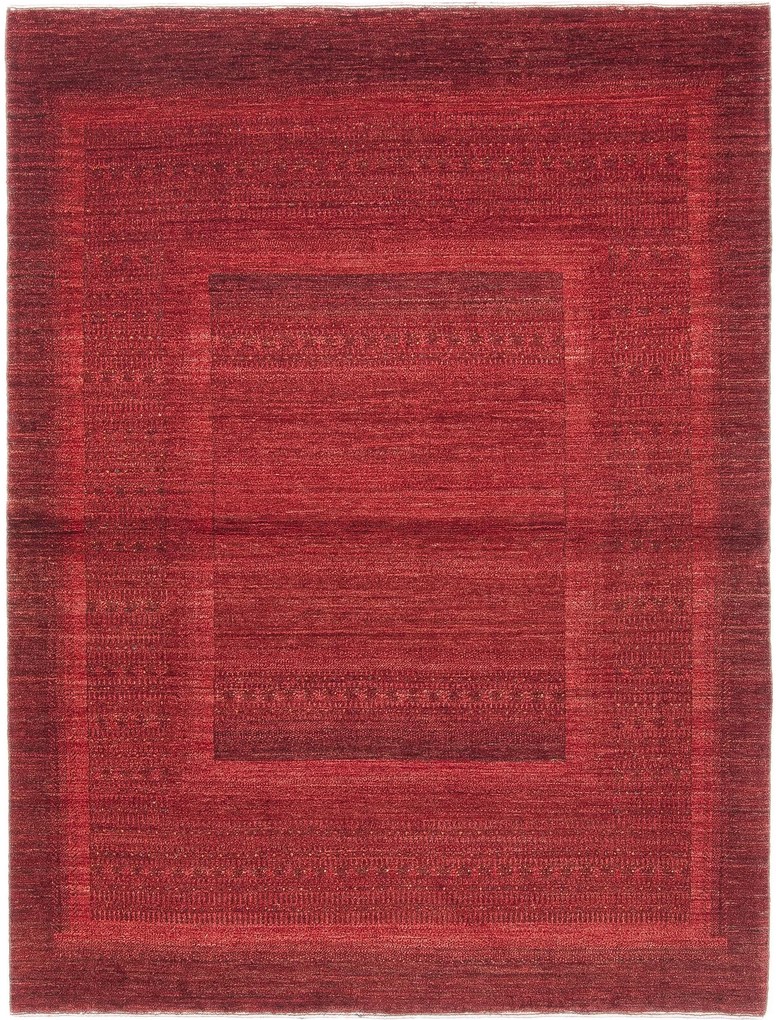 Loribaft Tappeto 160x210 Rosso (Iran) Annodato A Mano