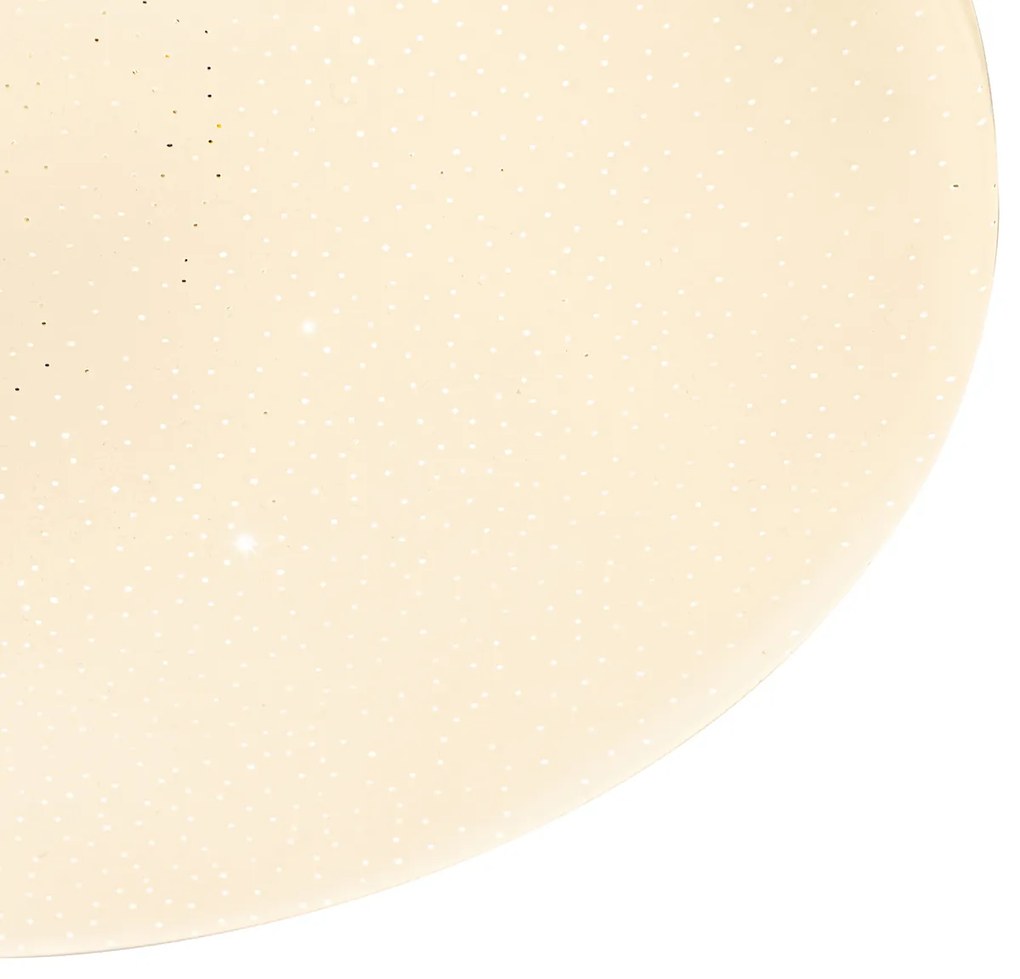 Plafoniera intelligente bianca 38 cm effetto stella con LED e telecomando - Extrema