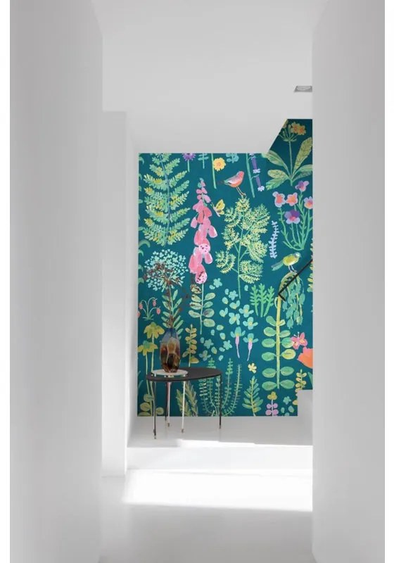 Fotomurale Rametti, blu, verde, rosa, giallo