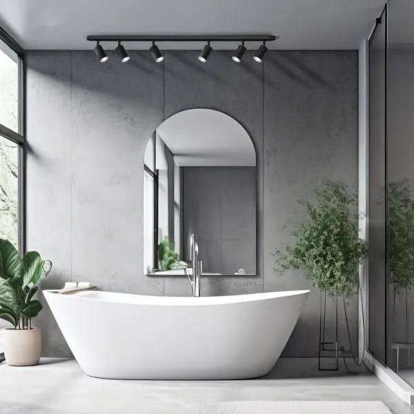 Plafoniera da bagno LED RGBW dimmerabile TURYN 6xGU10/6,5W/230V IP44 nero