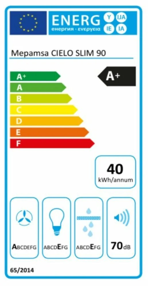 Cappa Classica Mepamsa CIELO SLIM 90 cm 720 m3/h 145W