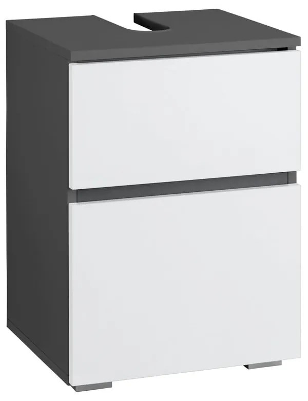 Mobile bianco-antracite per lavabo 40x55 cm Wisla - Støraa