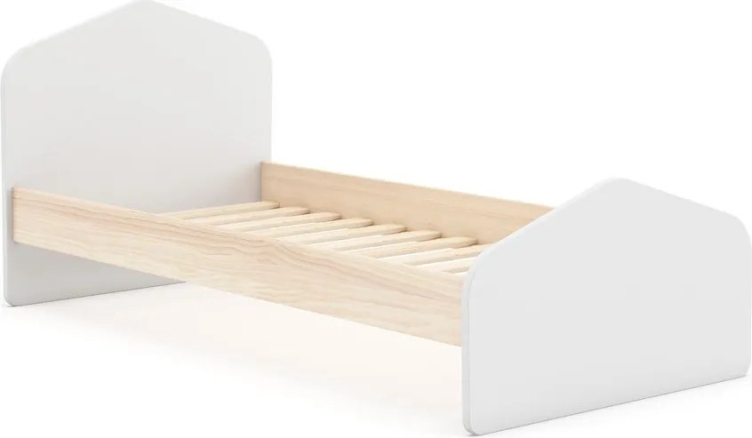 Letto per bambini bianco/naturale in pino 90x190 cm Estefania - Marckeric