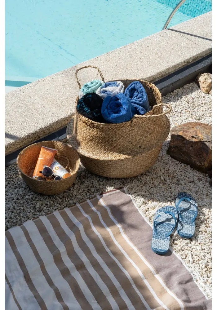 Cesto portaoggetti in seagrass chiaro , ⌀ 27 cm - Compactor