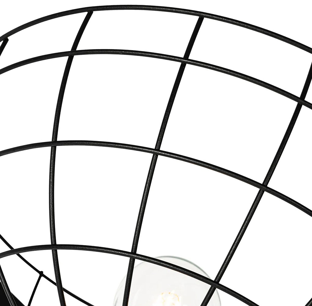 Lampada da terra industriale nera 50 cm regolabile - Hanze