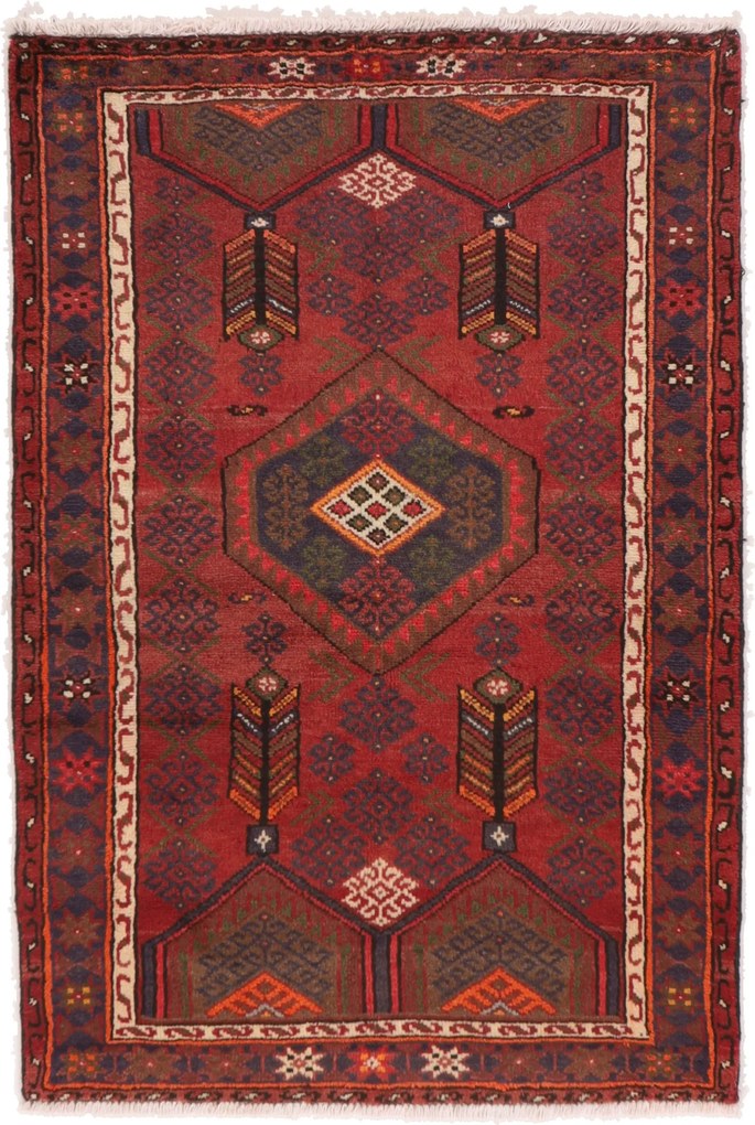 Hamedan Tappeto 100x140 (Iran) Annodato A Mano