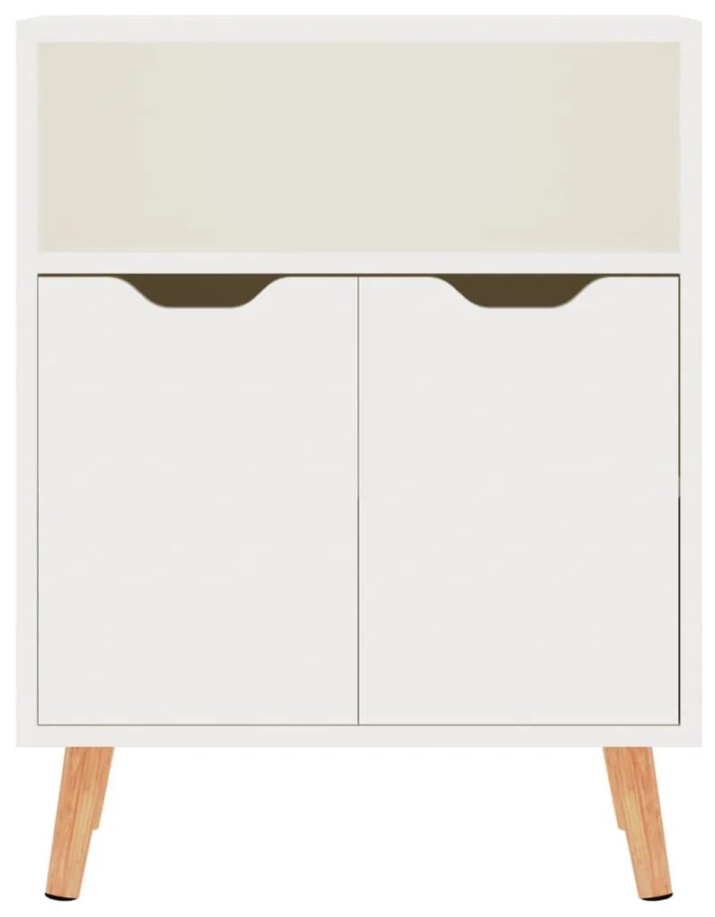 Credenza bianco lucido 60x30x72 cm in truciolato