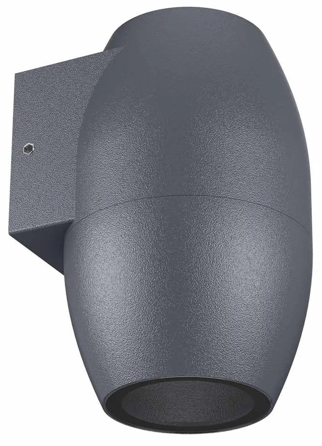 Applique Ovale Monodirezionale IP65 GU10 per esterni - Grigia
