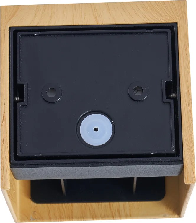 Applique da esterno scandinava con stampa legno con LED IP54 - Edwin