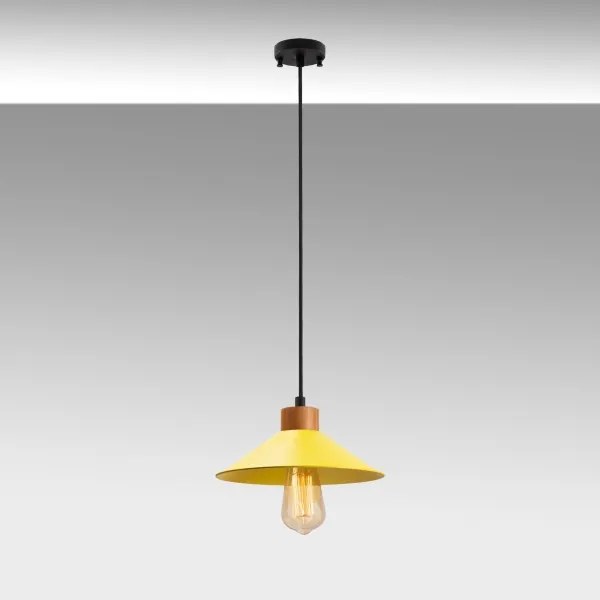 Lampadario a sospensione su cavo MANAVGAT 1xE27/40W/230V giallo/marrone
