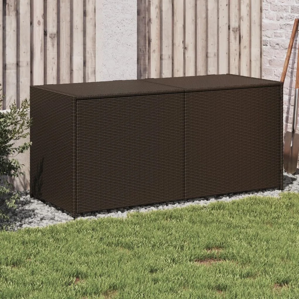 Contenitore Da Giardino Marrone 283l İn Polyrattan /