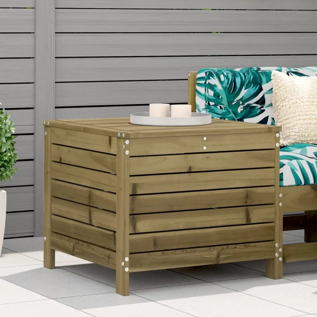 Poggiapiedi Da Giardino 62x63,5x53,5cm Legno Impregnato Di Pino /