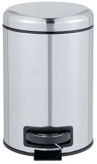 WENKO 22444100 - Cestino LEMAN 17x25 cm acciaio inox/argento/nero