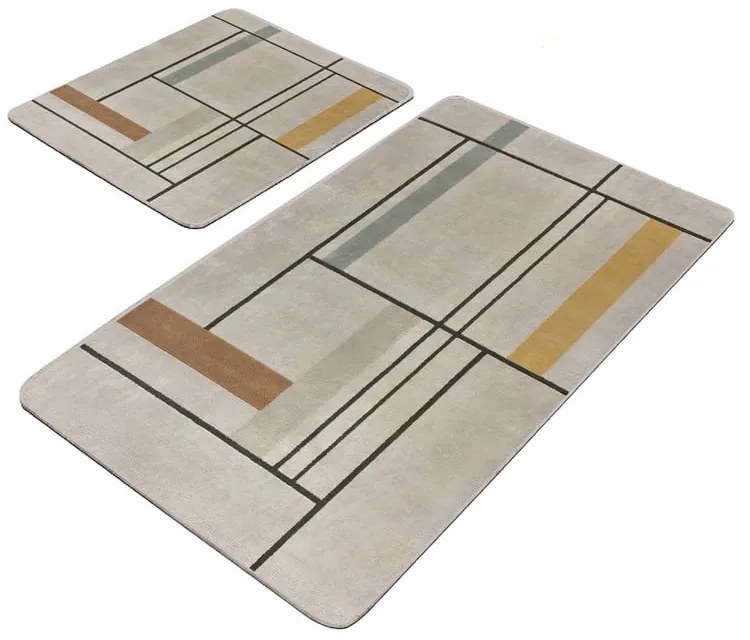 Tappetini da bagno marrone chiaro in set di 2 pezzi 60x100 cm - Mila Home