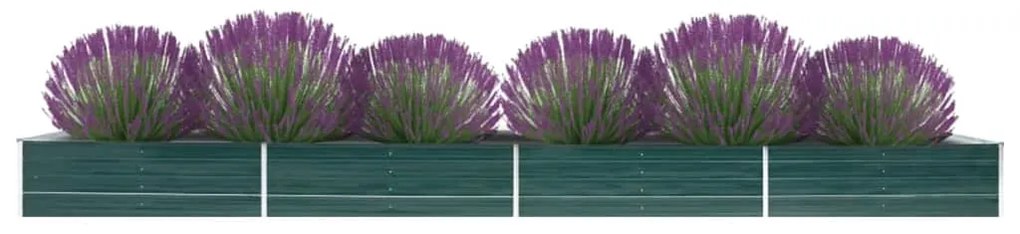 Letto Rialzato Giardino İn Acciaio Zincato 600x80x45 Cm Verde /