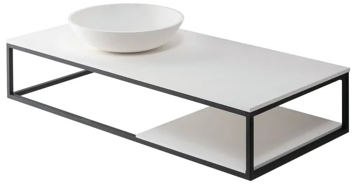 Mobile da bagno sotto lavabo Kler bianco L 80 x H 90 x P 48 cm, lavabo non incluso