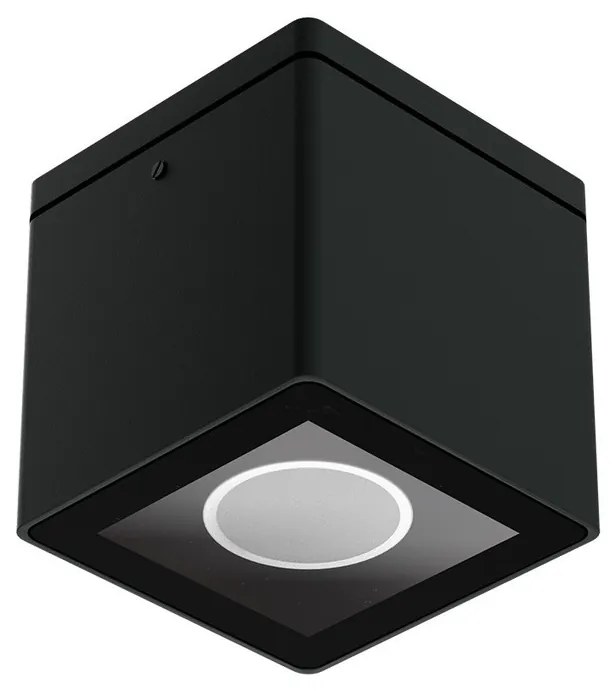 Applique da soffitto Quadrata GU10 IP54 in Alluminio e Vetro