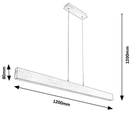 Rabalux 6670 - Lampadario LED dimmerabile su corda TITHANIA LED/24W/230V 120 cm