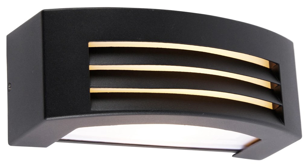 Lampada da parete esterna moderna nera IP44 - Hurricane 1